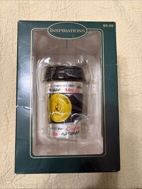 Black Coffee Cup Holiday Ornament